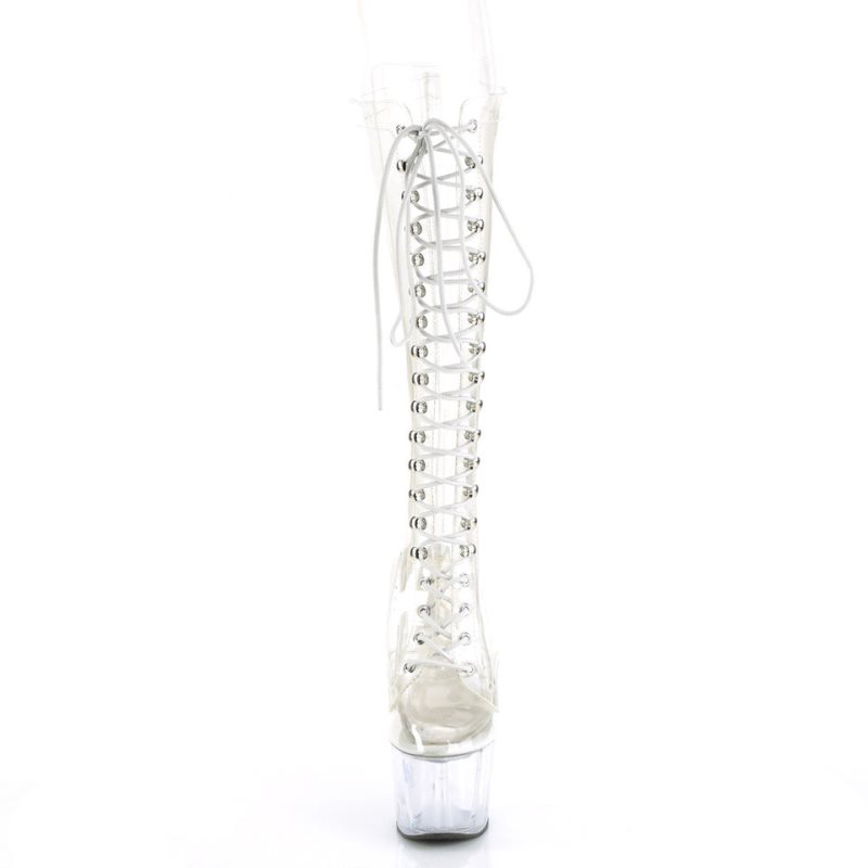 Pleaser Adore-2020C Women's Knee-high Boots Clear | NZ ZTAEDI