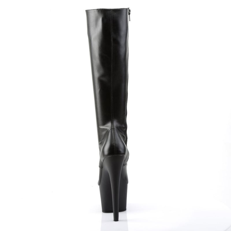 Pleaser Adore-2023 Vegan Leather Women's Knee-high Boots Black | NZ OZPDUJ
