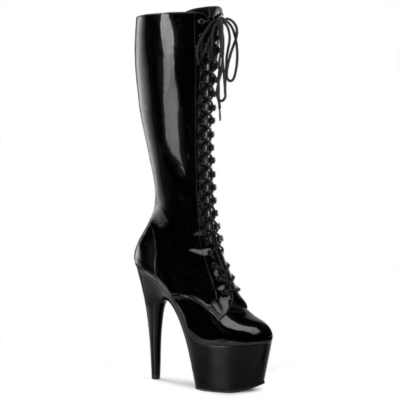 Pleaser Adore-2023 Women\'s Knee-high Boots Black | NZ PZHCSI
