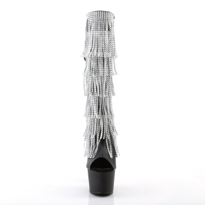 Pleaser Adore-2024RSF Vegan Leather Women's Knee-high Boots Black | NZ FDGBVK