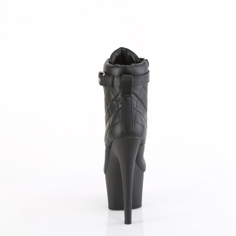 Pleaser Adore-700-05 Vegan Leather Women's Heels Boots Black | NZ PAIEJC