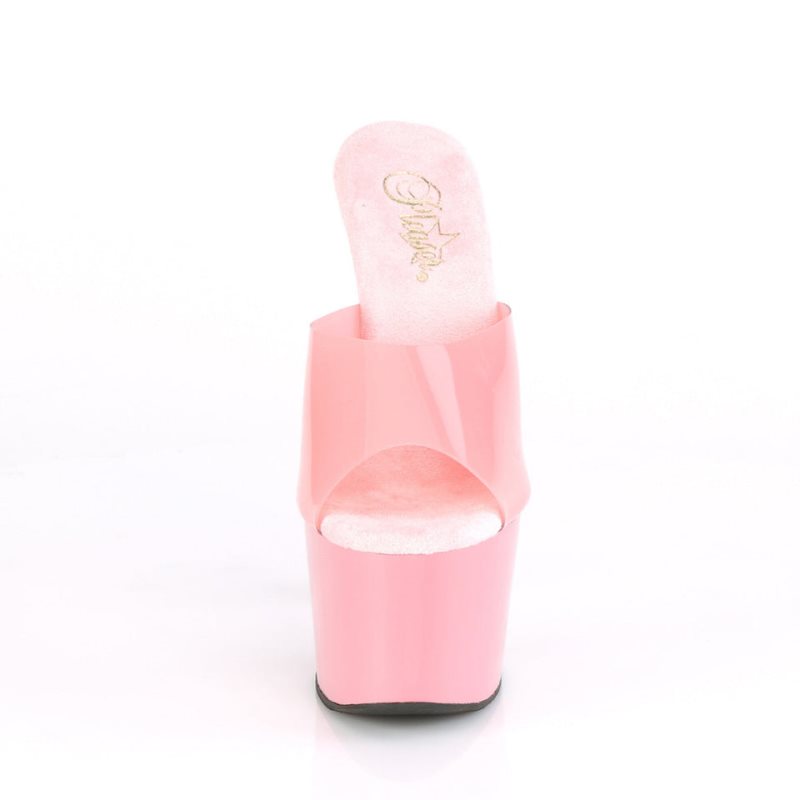 Pleaser Adore-701N Women's Platform Slides Pink | NZ GBLPSU