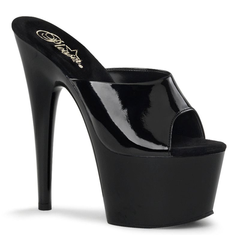 Pleaser Adore-701 Women\'s Platform Slides Black | NZ TPDCJK