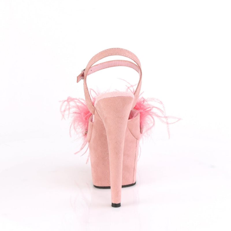 Pleaser Adore-709F Women's Platform Heels Sandals Pink | NZ TISLKQ