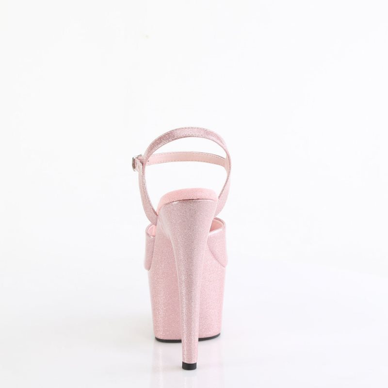 Pleaser Adore-709GP Women's Platform Heels Sandals Pink | NZ VORXWJ