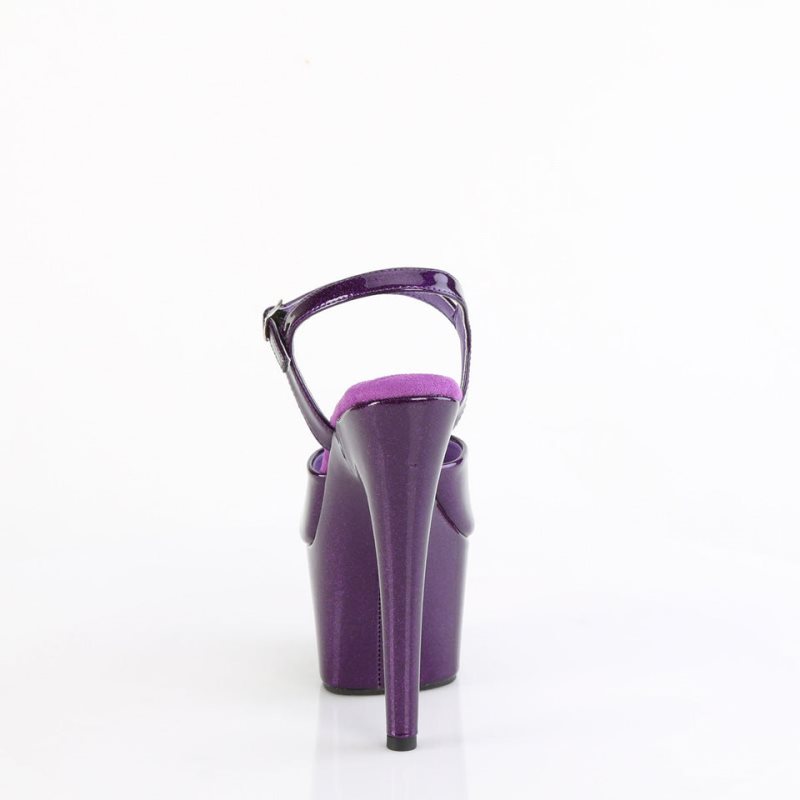 Pleaser Adore-709GP Women's Platform Heels Sandals Purple | NZ JUFYMA