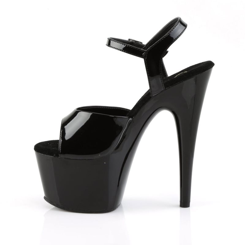 Pleaser Adore-709 Women's Platform Heels Sandals Black | NZ DIJYNL