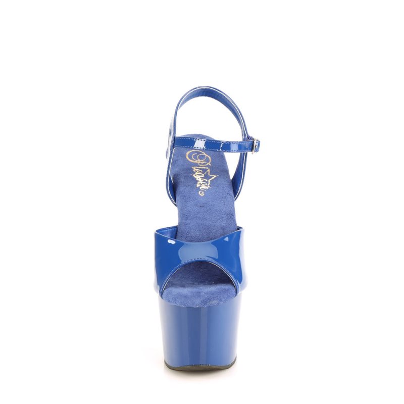 Pleaser Adore-709 Women's Platform Heels Sandals Blue | NZ ECAUBF