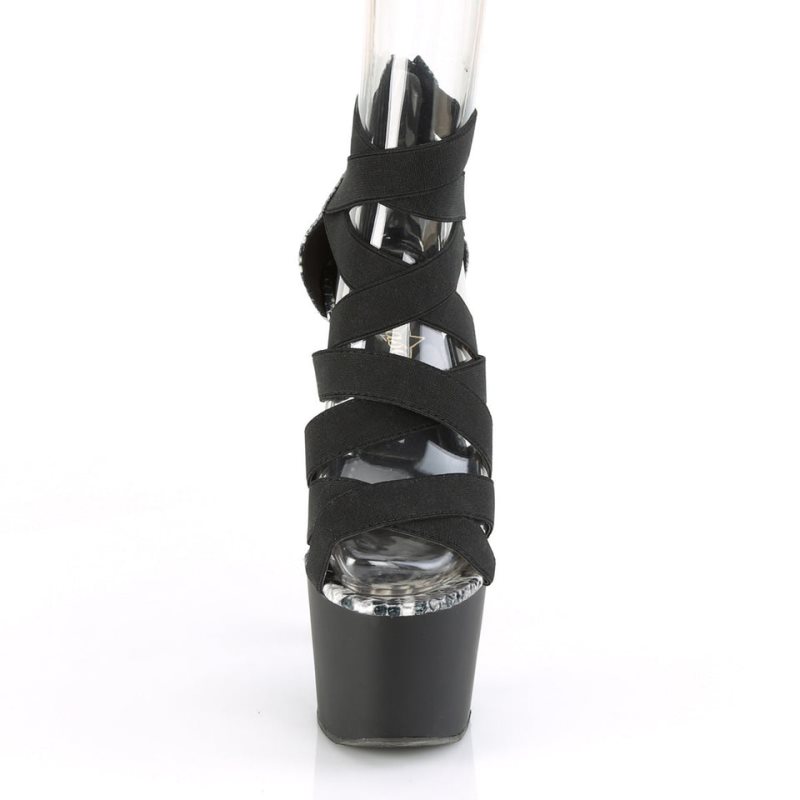 Pleaser Adore-748SP Women's Platform Heels Sandals Black | NZ BGCXQM