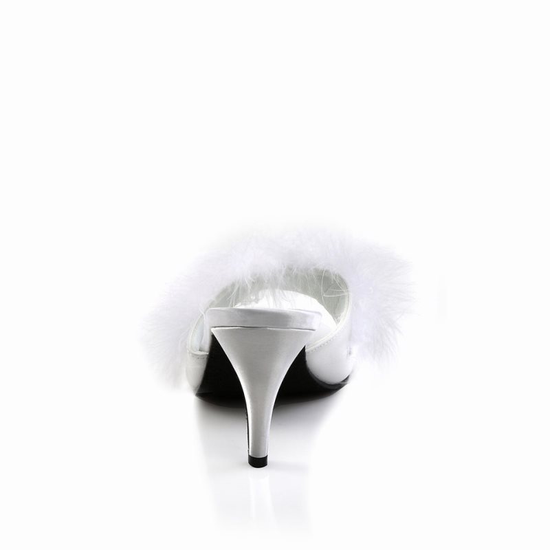 Pleaser Amour-03 Women's Slides White | NZ CDQOEP