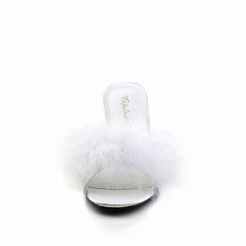 Pleaser Amour-03 Women's Slides White | NZ CDQOEP