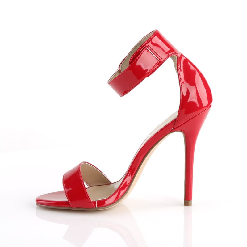 Pleaser Amuse-10 Women's Heels Sandals Red | NZ UYHLXD