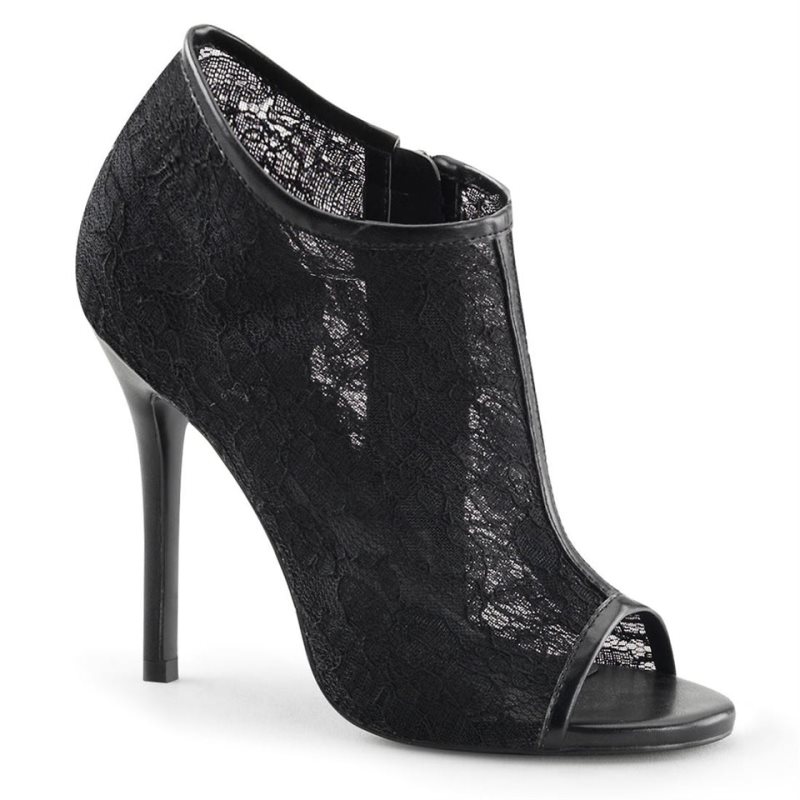 Pleaser Amuse-56 Women\'s Heels Boots Black | NZ YTMIGU