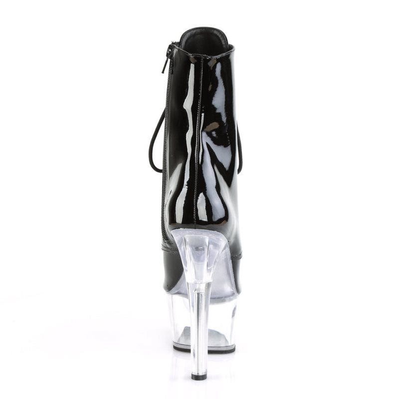 Pleaser Aspire-1021 Women's Heels Boots Black / Clear | NZ SDIBGM