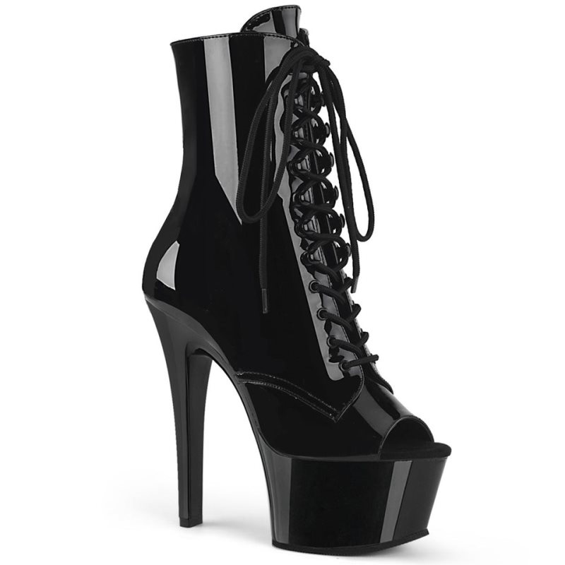 Pleaser Aspire-1021 Women\'s Heels Boots Black | NZ IFSXRE