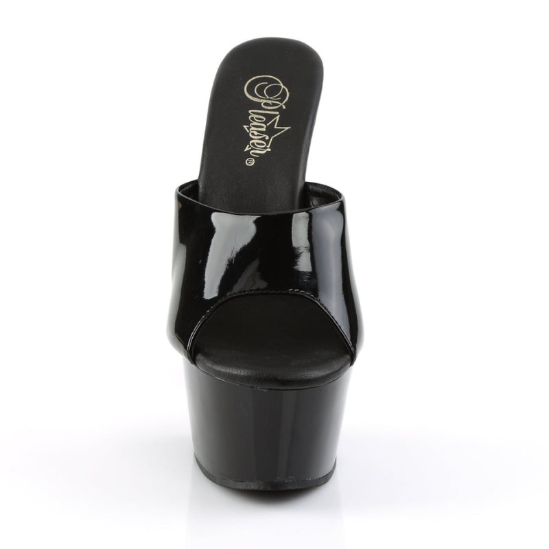 Pleaser Aspire-601 Women's Platform Slides Black | NZ KCUZQE