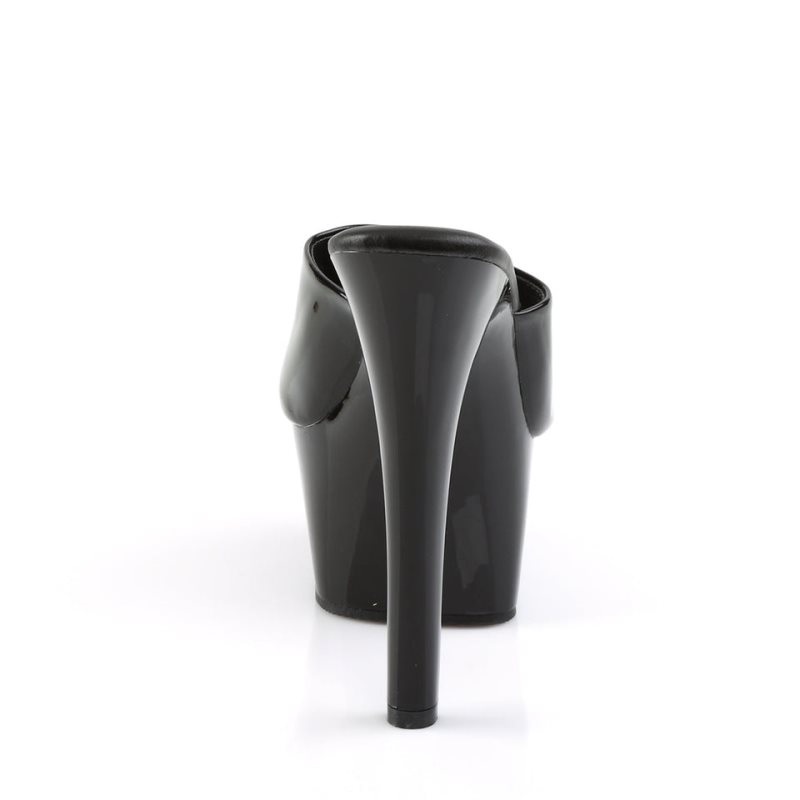 Pleaser Aspire-601 Women's Platform Slides Black | NZ KCUZQE
