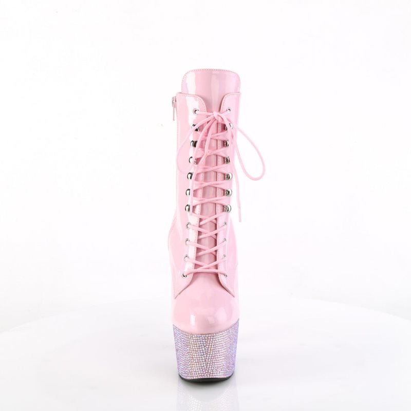 Pleaser Bejeweled-1020-7 Women's Heels Boots Pink | NZ ZOLCPJ