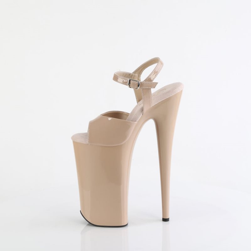 Pleaser Beyond-009 Women's Platform Heels Sandals Beige | NZ YGRAHV