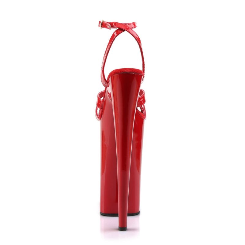 Pleaser Beyond-012 Women's Platform Heels Sandals Red | NZ OHATFC