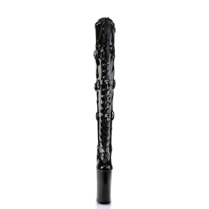 Pleaser Beyond-3028 Women's Thigh High Boots Black | NZ YPZDVL