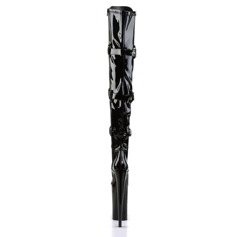Pleaser Beyond-3028 Women's Thigh High Boots Black | NZ YPZDVL