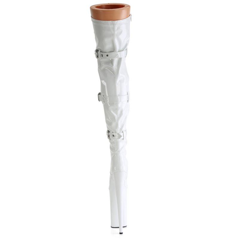 Pleaser Beyond-3028 Women's Thigh High Boots White | NZ NXHTML