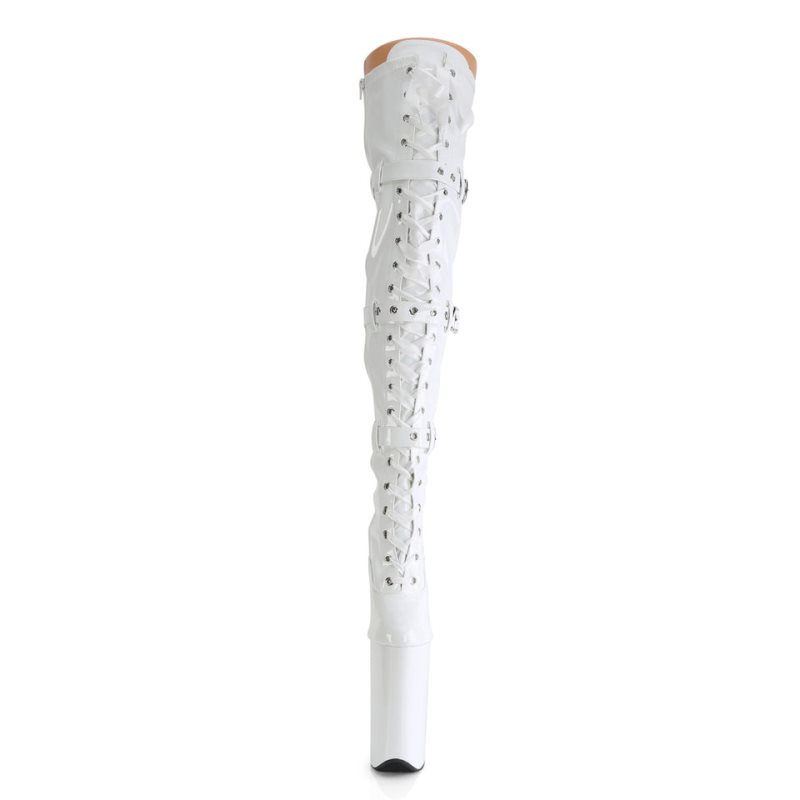 Pleaser Beyond-3028 Women's Thigh High Boots White | NZ NXHTML