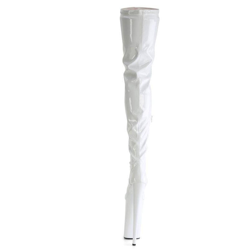 Pleaser Beyond-4000 Women's Thigh High Boots White | NZ VTORWP