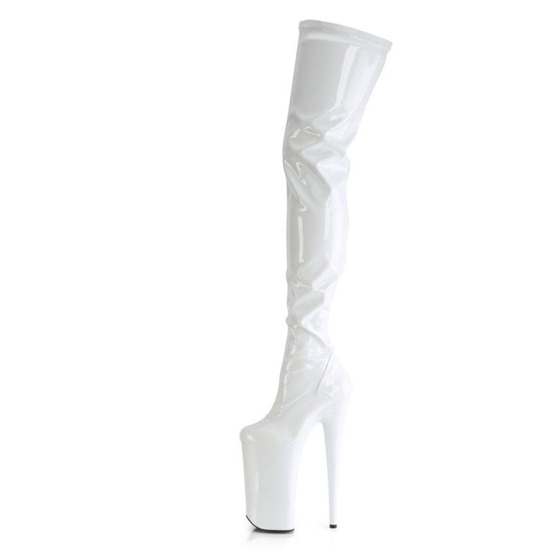 Pleaser Beyond-4000 Women's Thigh High Boots White | NZ VTORWP