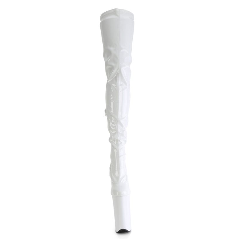 Pleaser Beyond-4000 Women's Thigh High Boots White | NZ VTORWP