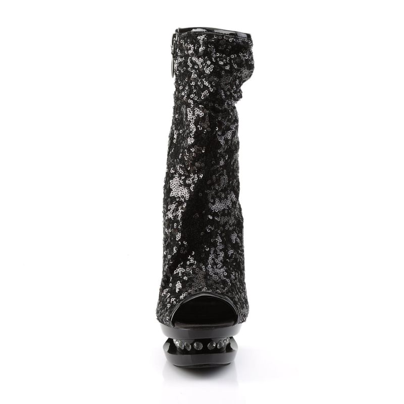 Pleaser Blondie-R-1008 Women's Heels Boots Black | NZ YSWPZQ