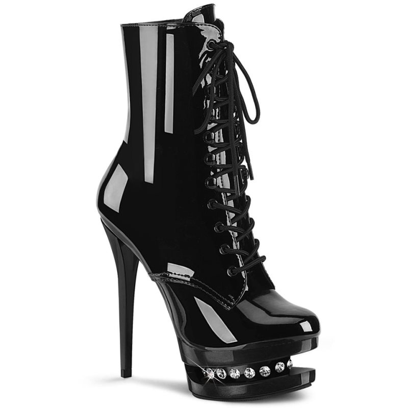 Pleaser Blondie-R-1020 Women\'s Heels Boots Black | NZ UEMPBX