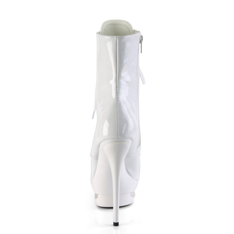 Pleaser Blondie-R-1020 Women's Heels Boots White | NZ QUAOKH
