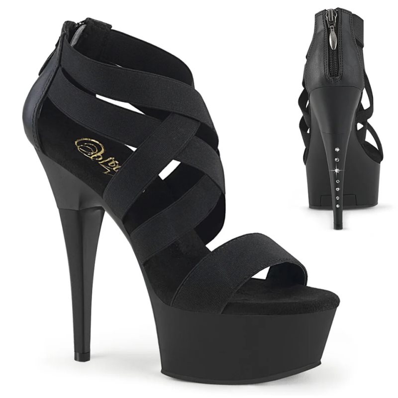 Pleaser Captiva-669 Women\'s Platform Heels Sandals Black | NZ BFZXUD