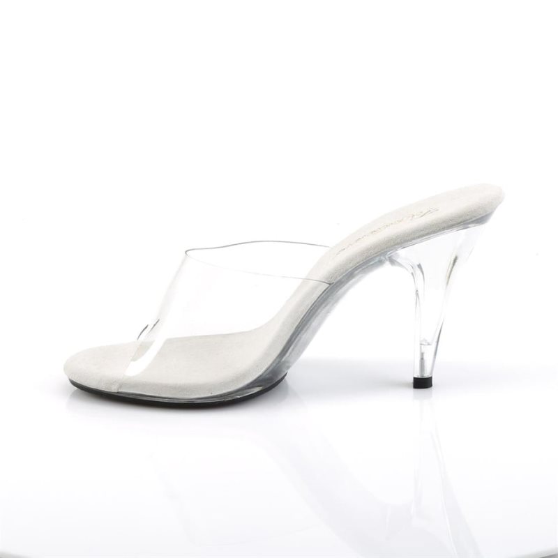 Pleaser Caress-401 Women's Slides Clear | NZ TLGRPS