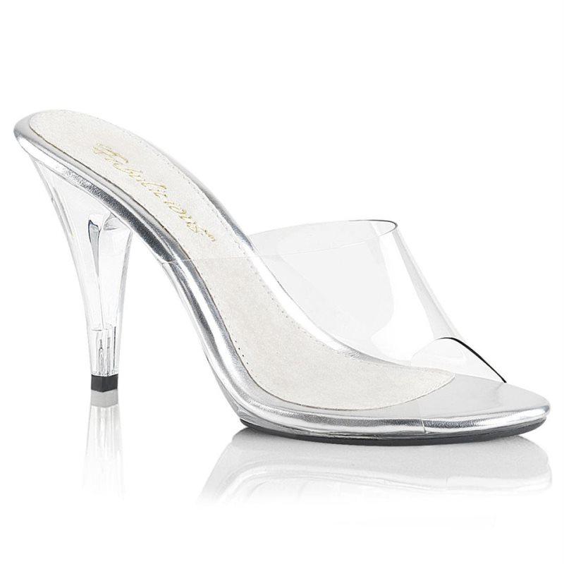 Pleaser Caress-401 Women\'s Slides Clear | NZ TLGRPS