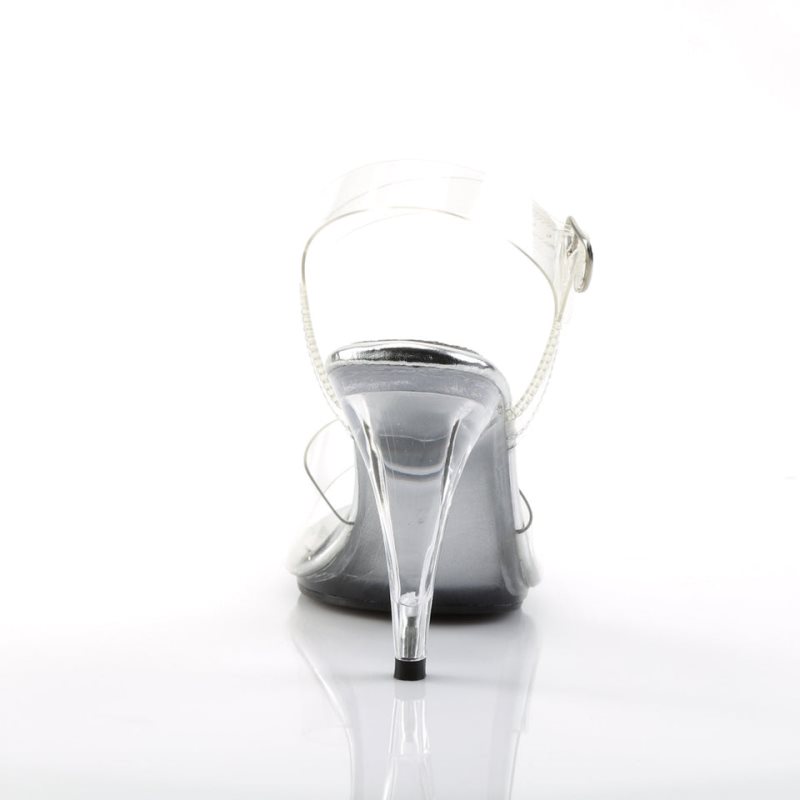Pleaser Caress-408 Women's Heels Sandals Clear | NZ CPUFNH