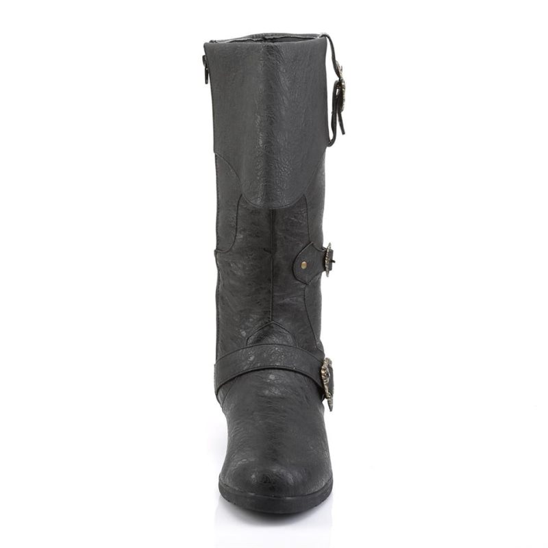 Pleaser Carribean-299 Vegan Leather Women's Knee-high Boots Black | NZ SNUGPK