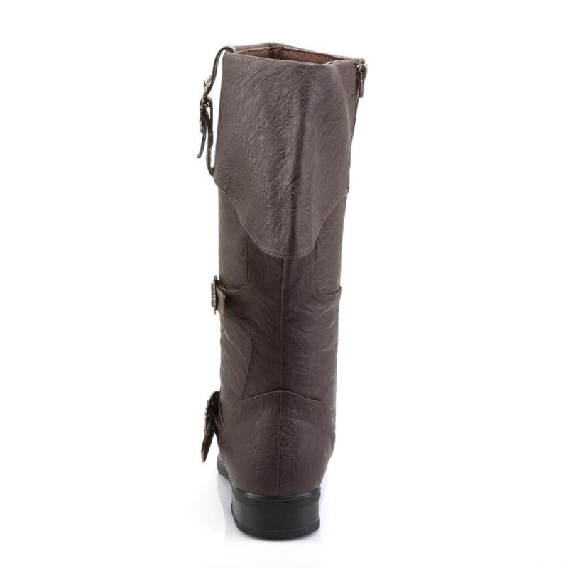 Pleaser Carribean-299 Women's Knee-high Boots Brown | NZ CNJYEB