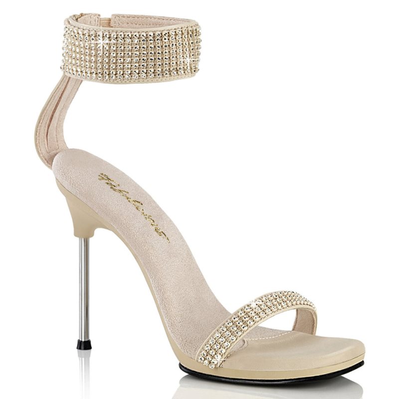 Pleaser Chic-40 Women\'s Heels Sandals Beige | NZ SBLIUV