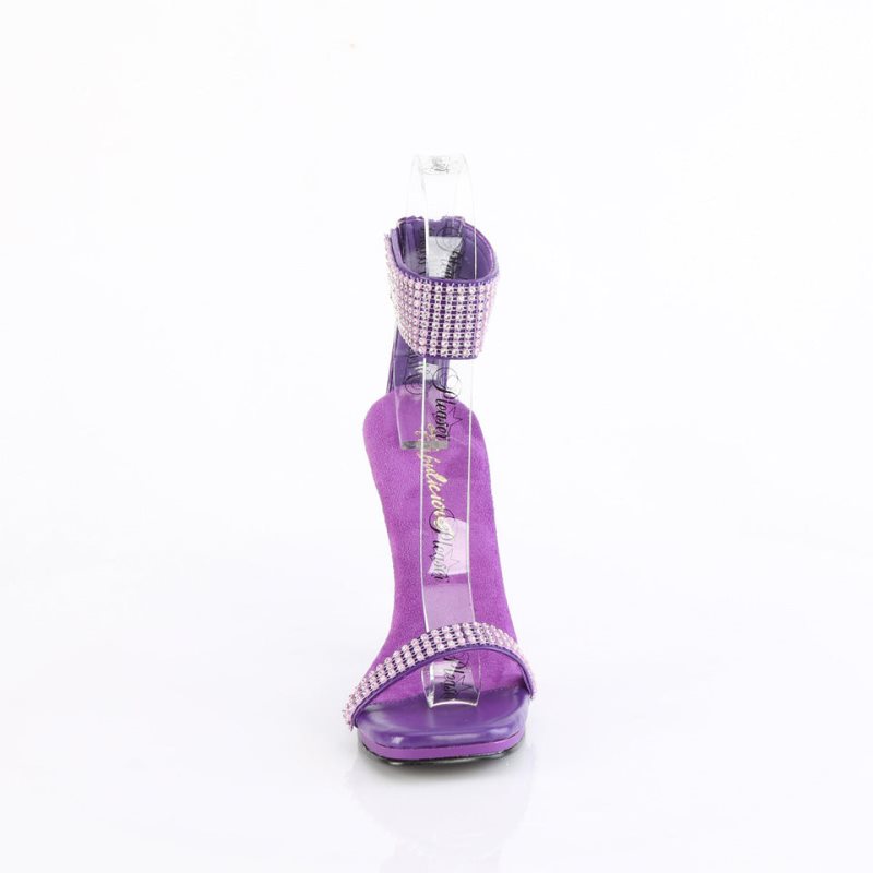 Pleaser Chic-40 Women's Heels Sandals Purple | NZ YGLUQR