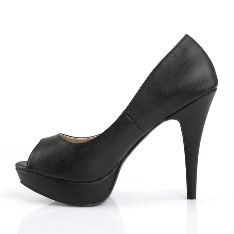 Pleaser Chloe-01 Vegan Leather Women's Pumps Black | NZ ROAIQF