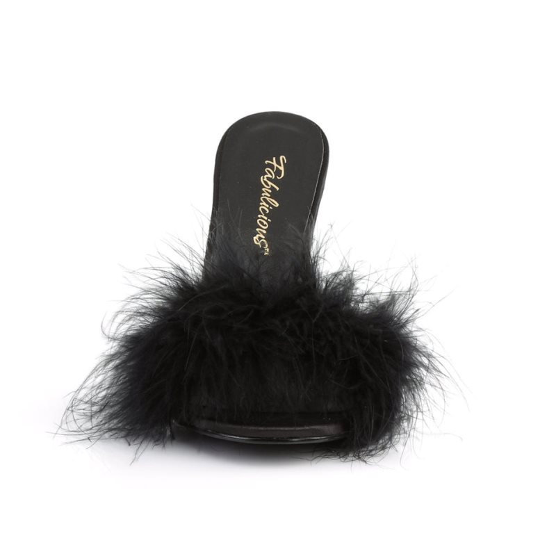 Pleaser Classique-01F Vegan Leather Women's Slides Black | NZ ICORBM