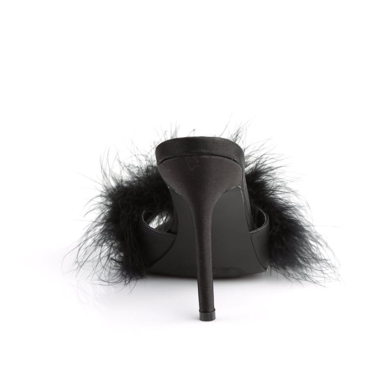 Pleaser Classique-01F Vegan Leather Women's Slides Black | NZ ICORBM