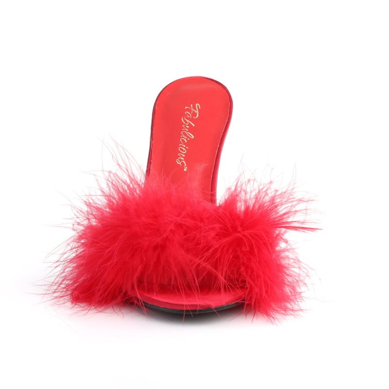Pleaser Classique-01F Women's Slides Red | NZ ITCUDL