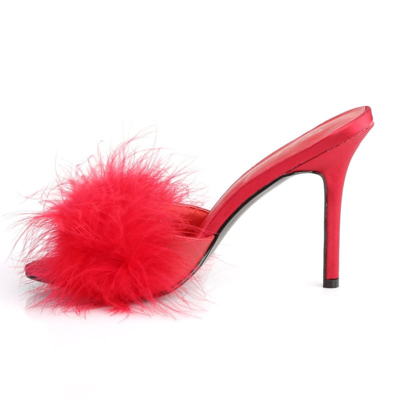 Pleaser Classique-01F Women's Slides Red | NZ ITCUDL