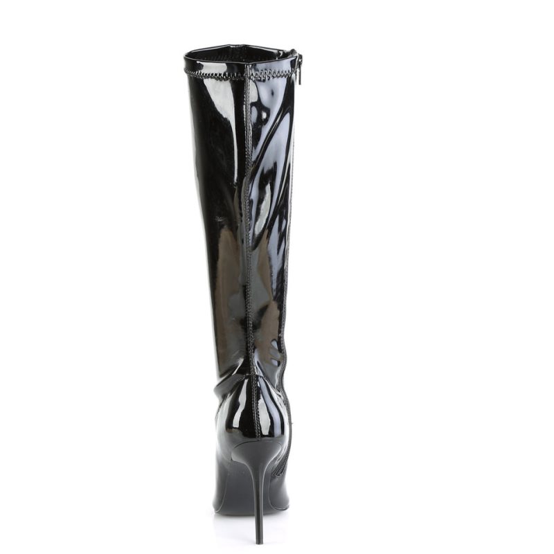 Pleaser Classique-2000 Women's Knee-high Boots Black | NZ DJNSAG
