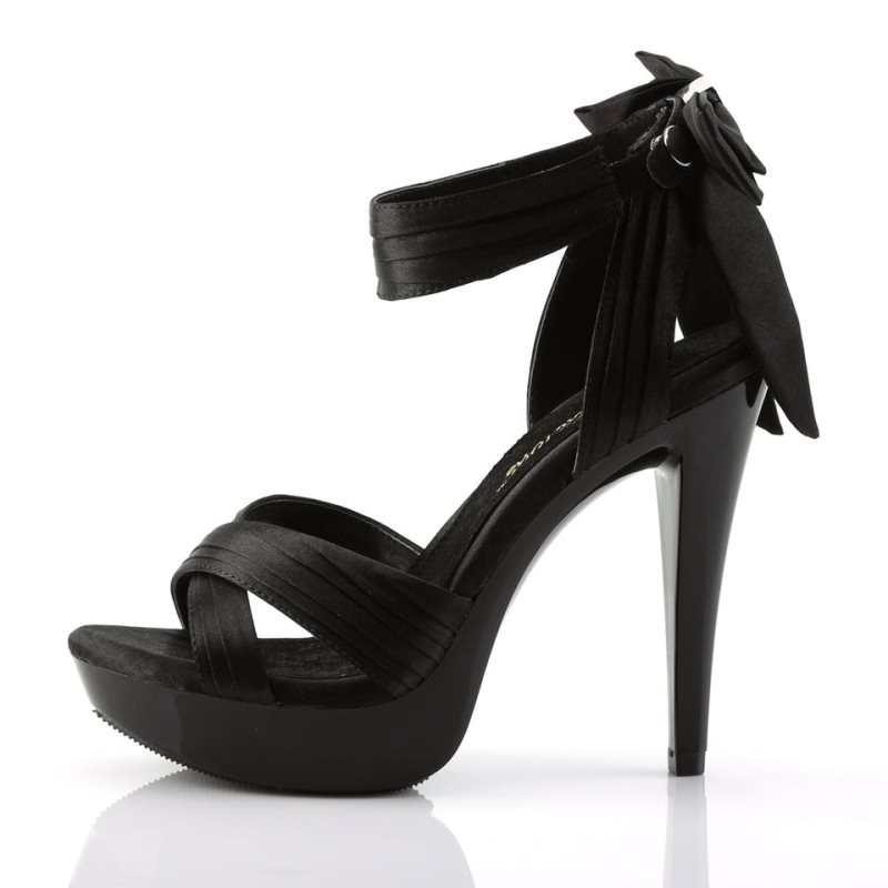 Pleaser Cocktail-568 Women's Platform Heels Sandals Black | NZ GEBFZN