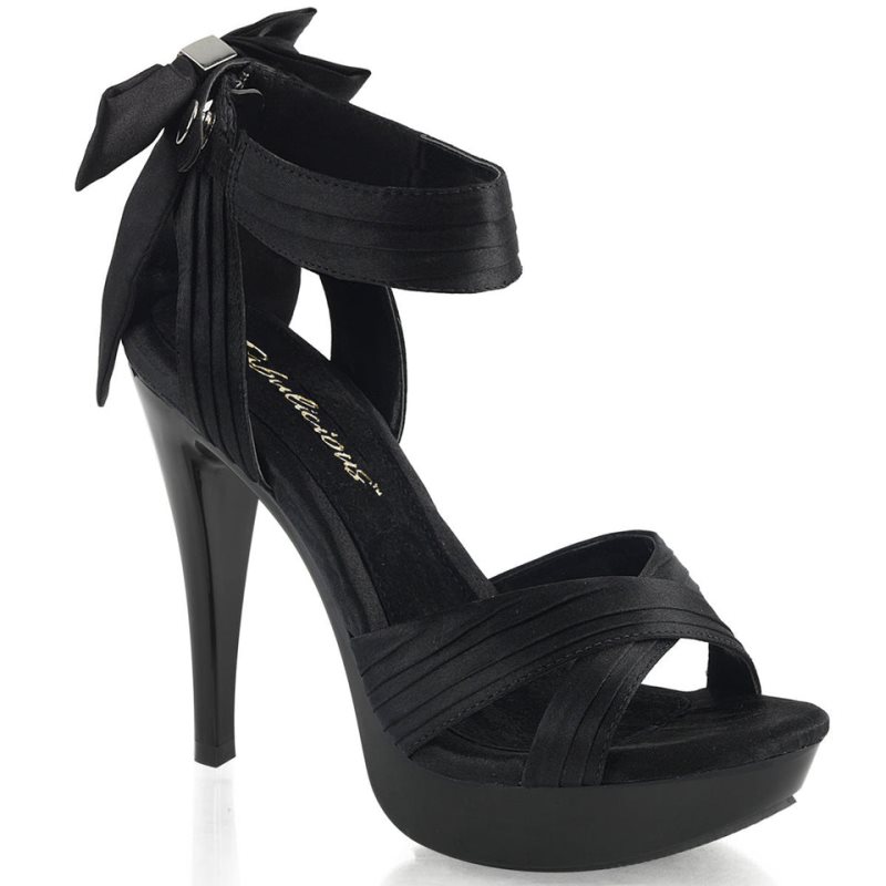 Pleaser Cocktail-568 Women\'s Platform Heels Sandals Black | NZ GEBFZN
